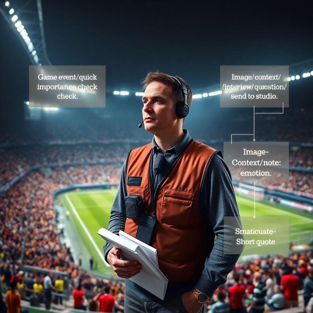 Работа репортера на стадионе во время ключевых поединков — что происходит за кадром