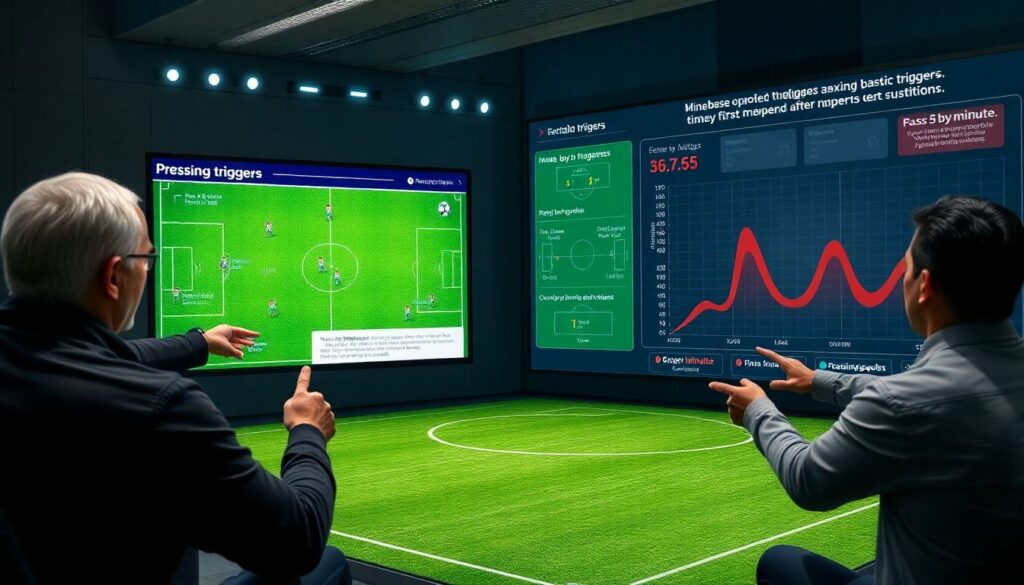 Аналитика владения мячом и прессинга по минутам - иллюстрация