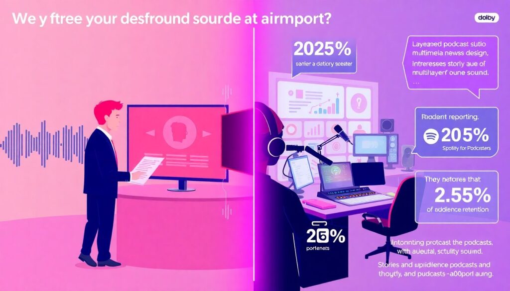 Разное в репортаже: подбор визуалов и звукового оформления - иллюстрация